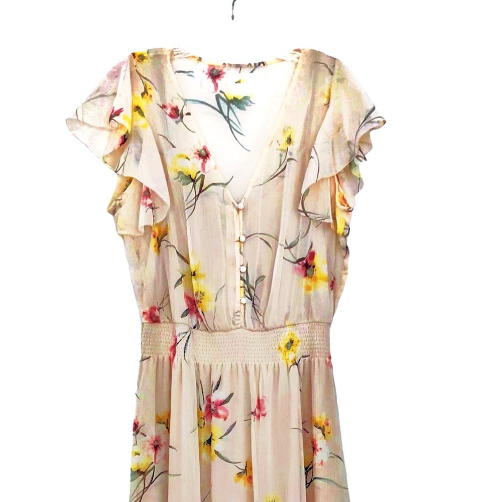 NWOT- White House Black Market - Floral high-low hemline Midi Dress - Picture 2 of 8